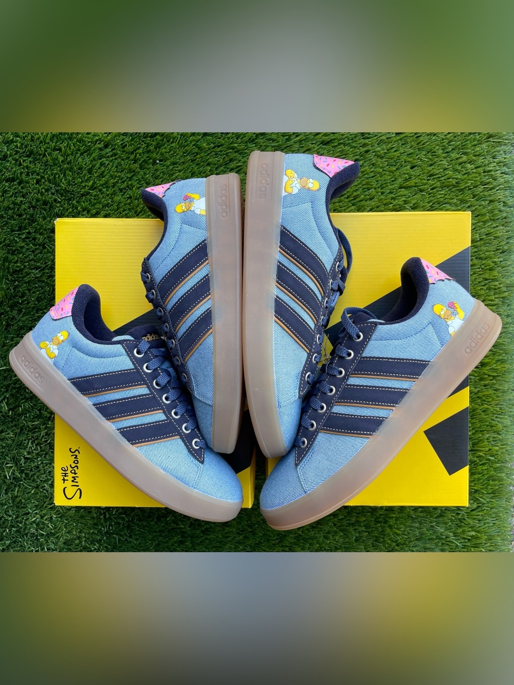 RARE FIND! Adidas x The Simpsons Grand Court Matching Set BNIB sizes US11/US8
